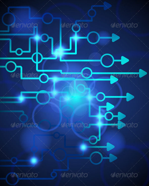 Technological Blue Background - Backgrounds Decorative