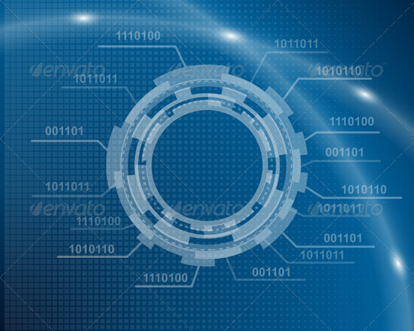 Technological Blue Background - Backgrounds Decorative