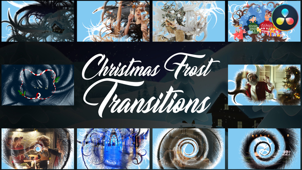 Christmas Frost Transitions for DaVinci Resolve