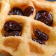 Close up fresh waffles with above dried raisins - PhotoDune Item for Sale
