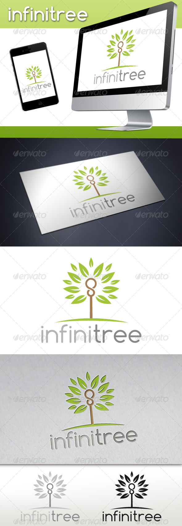 Infinite Tree Logo - Nature Logo Templates
