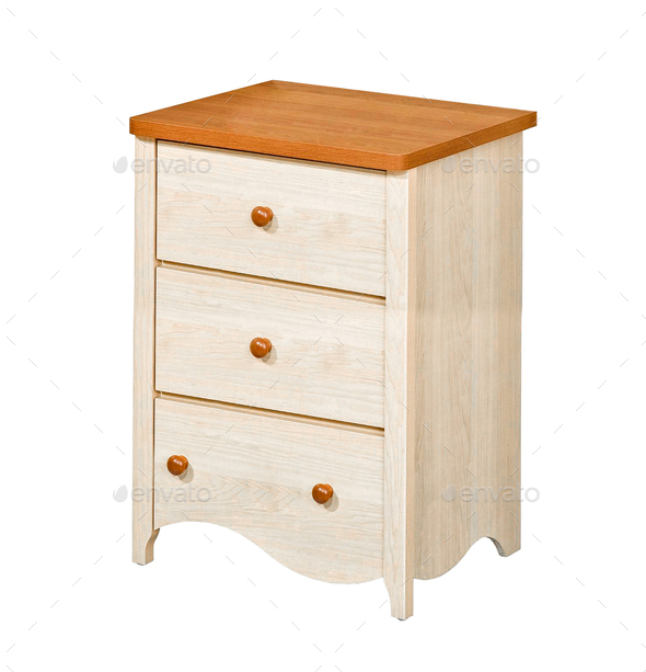 Wooden nightstand - Stock Photo - Images