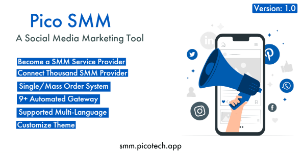 PicoSMM  Social Media Marketing Script Panel