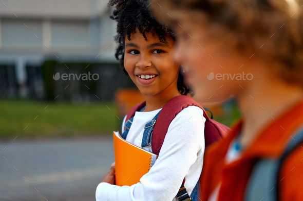 School children on the street
