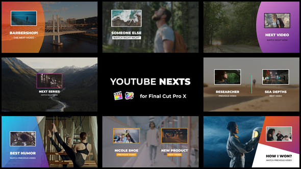 Colorful Youtube Nexts | FCPX