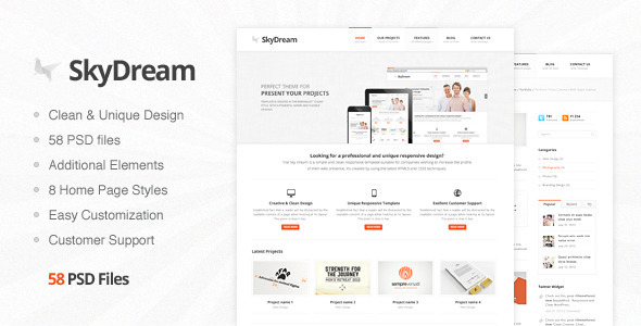 SkyDream - Premium PSD Template - Corporate PSD Templates
