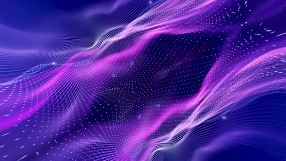 Purple color geometric abstract line animated on digital space. A 18