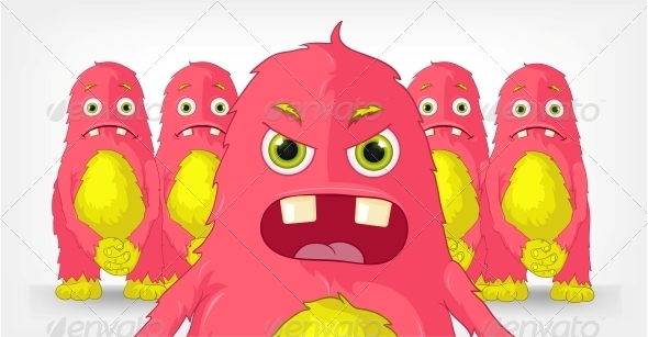 Funny Monster - Angry Boss - Monsters Characters