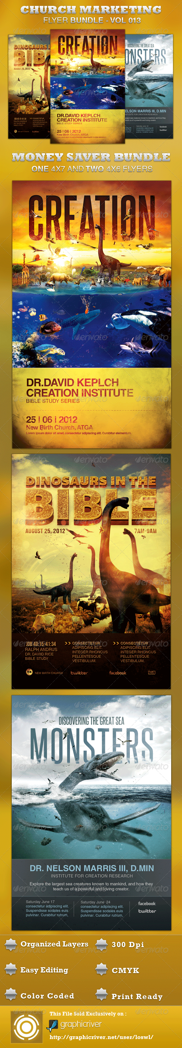 Church Marketing Flyer Bundle-Vol 013 - Church Flyers