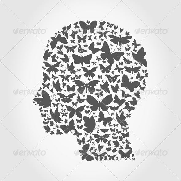 Butterfly Head - Nature Conceptual
