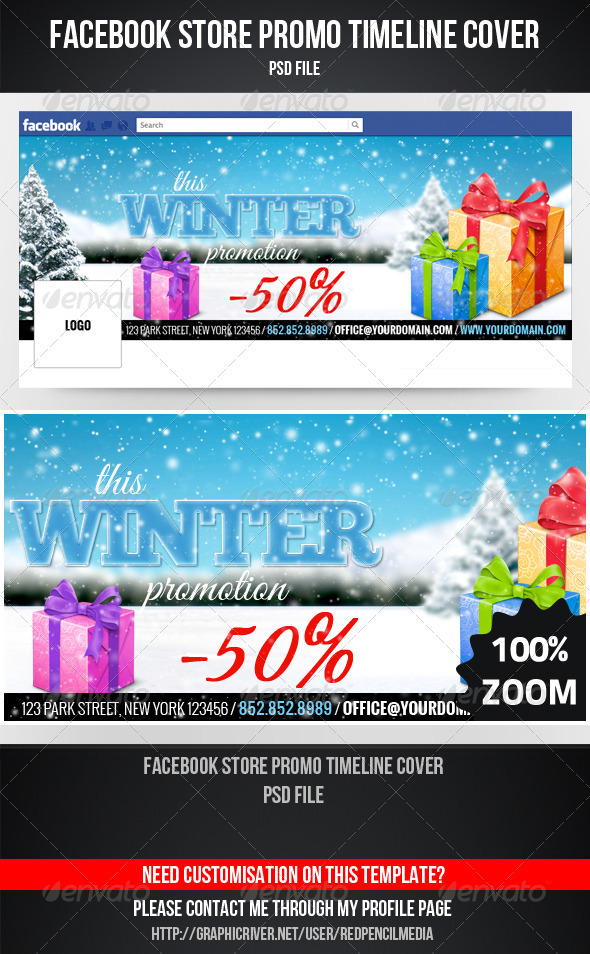 Facebook Store Promo Timeline Cover - Facebook Timeline Covers Social Media