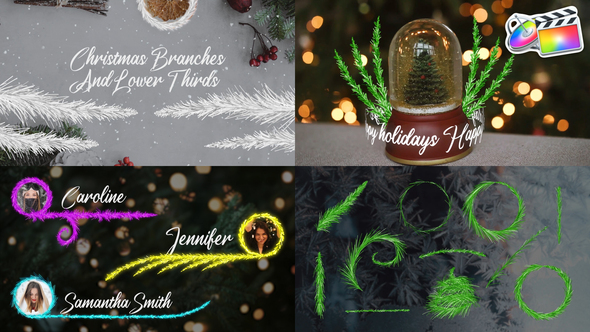 Christmas Branches And Lower Thirds for FCPX