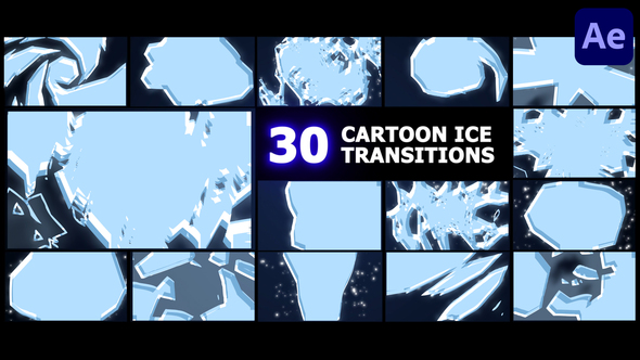 Cartoon Ice Transitions | After Effects