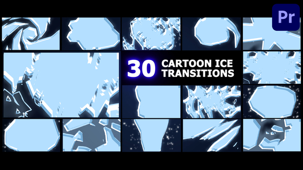 Cartoon Ice Transitions | Premiere Pro MOGRT