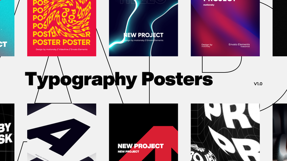 10 Clear Typography Posters Pack | Premiere Pro