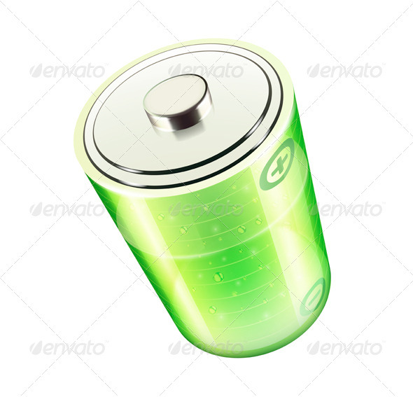 Green Battery Icon - Objects Vectors