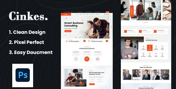 Cinkes - Financial Business psd Template