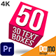 3D Text Boxes Premiere Pro - VideoHive Item for Sale