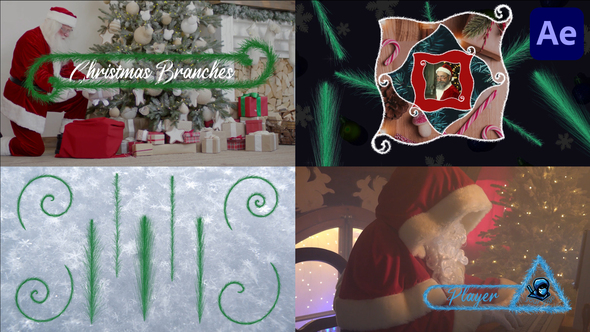 Christmas Branches And Vignettes And Titles Pack for After Effects