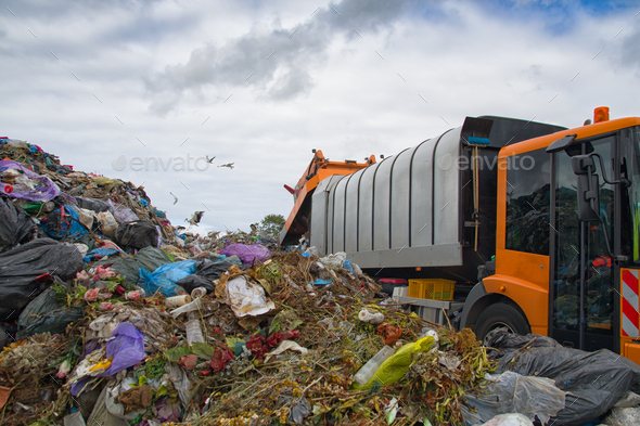garbage truck - Stock Photo - Images