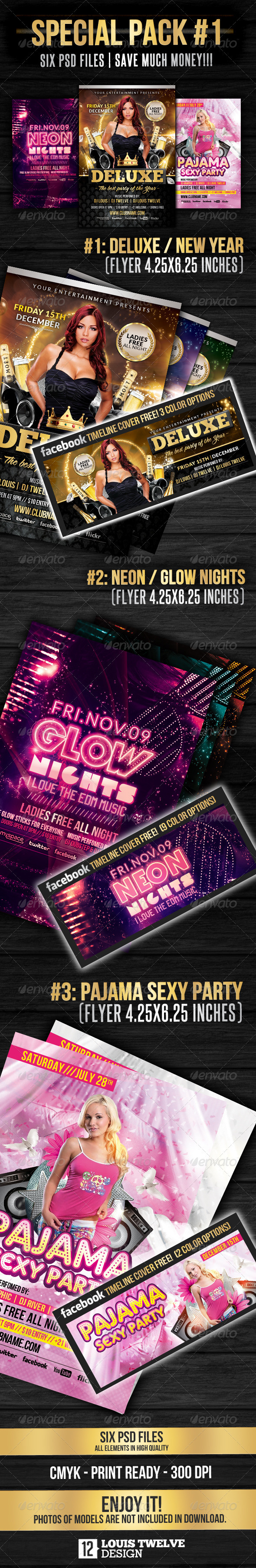 Special Pack 01 | Flyers + Facebook Covers - Clubs & Parties Events