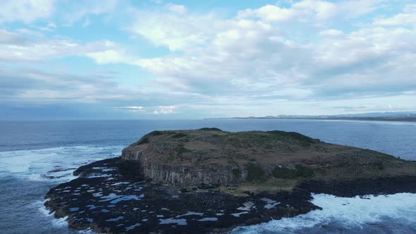 Protected nature reserve close to a popular holiday town inhabited by seabird congregation. Moving d alt