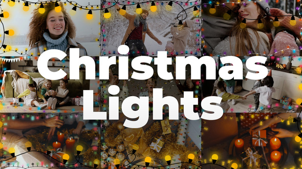 Christmas Lights - Garland Overlays | DaVinci Resolve Macro