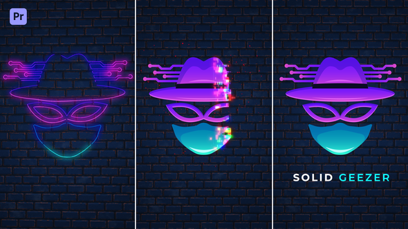 Neon Magic Particle Logo Reveal