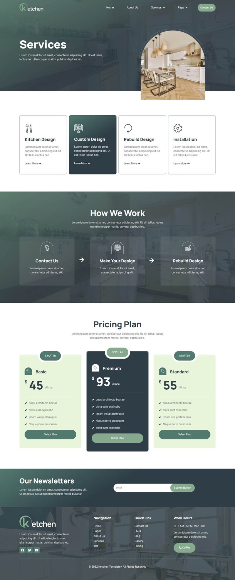 Ketchen Modern Kitchen Elementor Template Kit by Kitpro ThemeForest