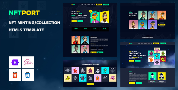 Nftport - NFT Minting/Collection Landing Page HTML5 Template