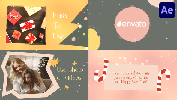Christmas Greetings Slideshow | After Effects