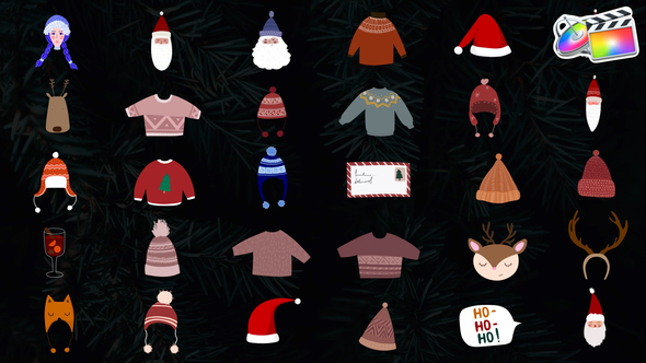 Christmas Hats And Masks for FCPX