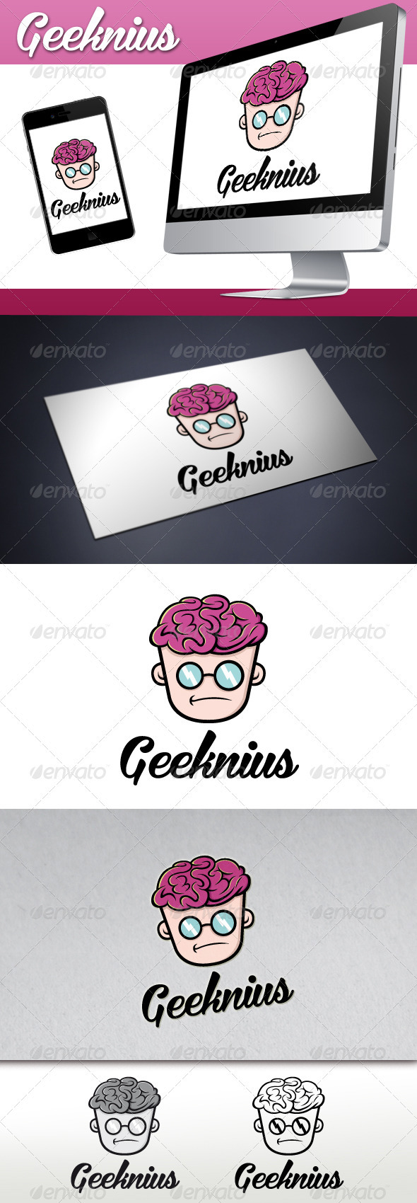 Geek Genius Logo - Humans Logo Templates