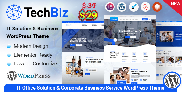 Techbiz – IT Solution & Business Consulting Service WordPress Theme