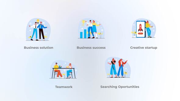 Business solution - Flat concept