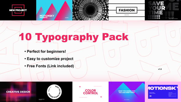 10 Fantastic Typography Pack | After Effects