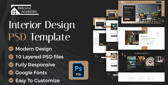 Hillcrest | Interior Design PSD Template