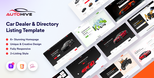 Autohive - Multipurpose Car Dealer, Rental & Directory Listing HTML Template