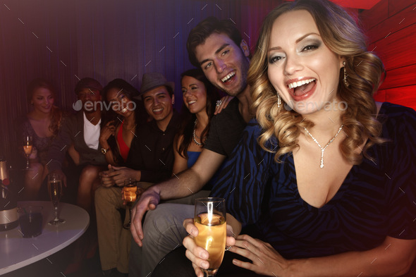 Amped up for an awesome night - Stock Photo - Images