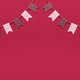 Party flags garlands set on pink background. New 2023 trending PANTONE 18-1750 Viva Magenta colour - PhotoDune Item for Sale