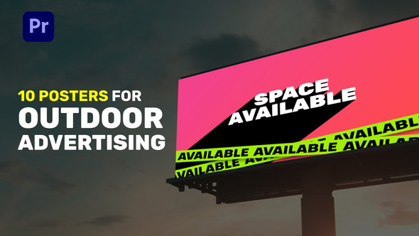 Billboard Outdoor Advertising Posters for Premiere Pro