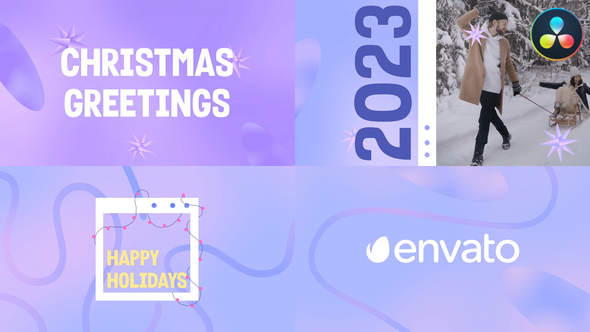 Christmas And New Year Greetings for DaVinci Resolve