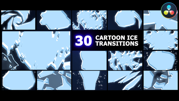 Cartoon Ice Transitions | DaVinci Resolve