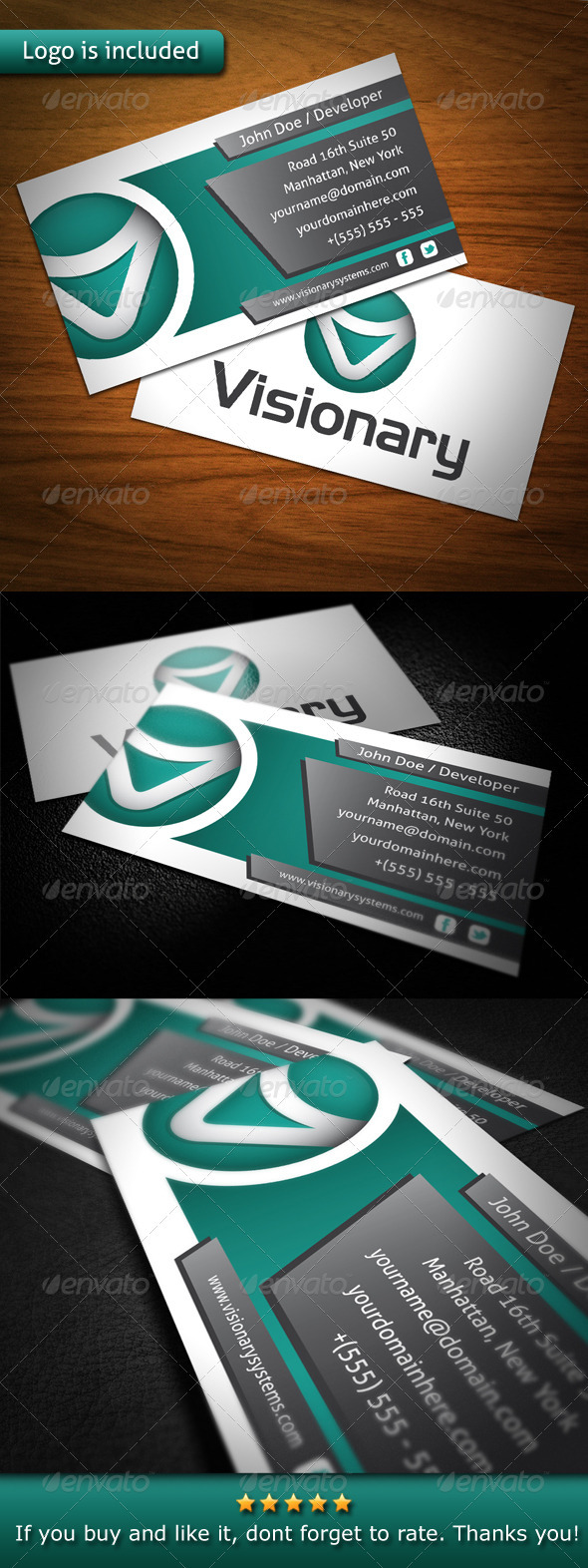 Visionary Creative Business Card - Creative Business Cards