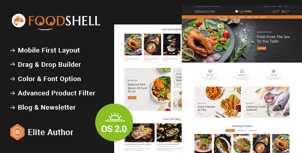 Foodshell – Sea Food Restaurant Store Shopify 2.0 Responsive Theme