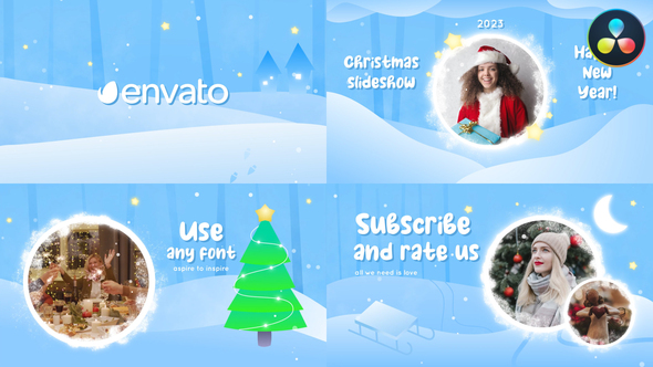 Christmas Greetings Slideshow | DaVinci Resolve