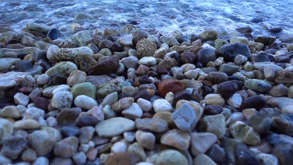 Little Stones And Sea Waves