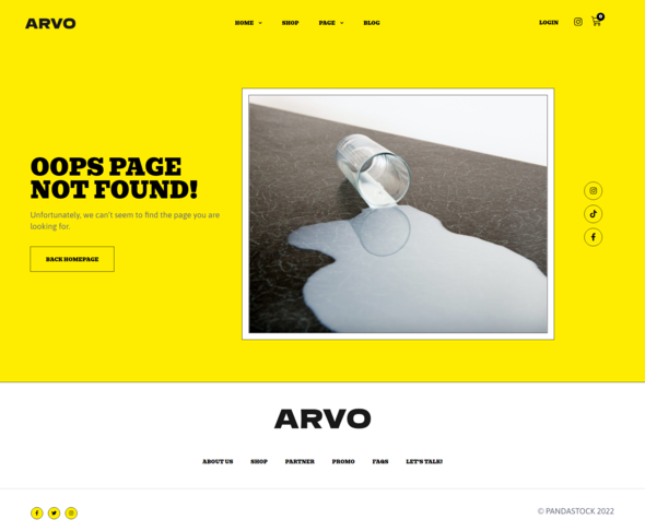 Arvo - Food Milk Drink Store Elementor Template Kit