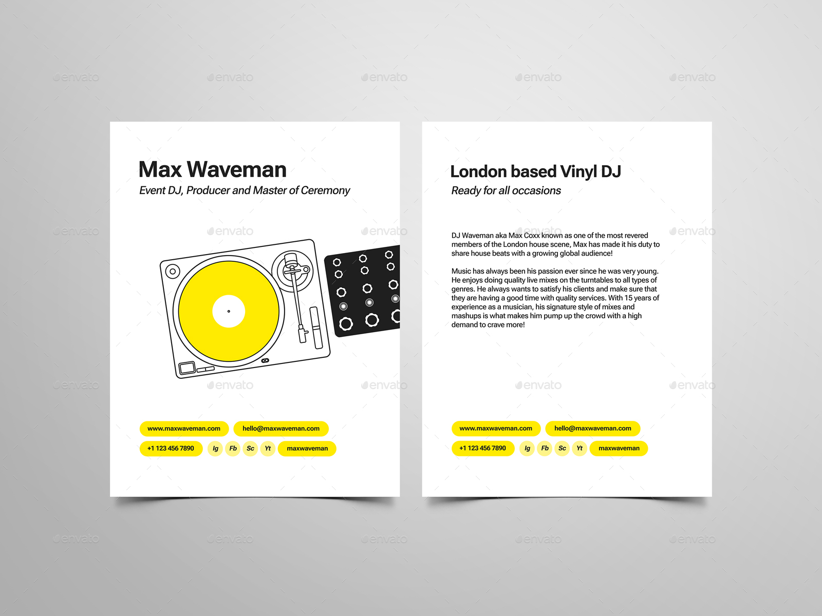 Modern DJ Press Kit Template, Print Templates GraphicRiver