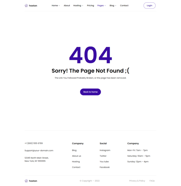Hoston - Web Hosting & Cloud Elementor Template Kit